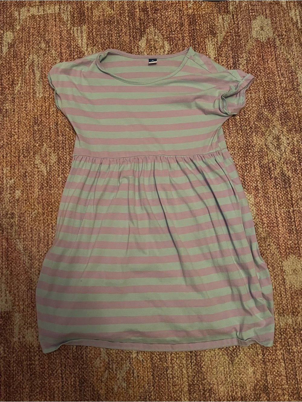 Old Navy Pink and Light Green Striped Girls' Dress